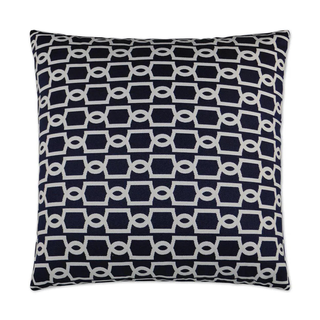 Outdoor Ocean Gate Pillow - Navy Outdoor Pillows LOOMLAN By D.V. Kap