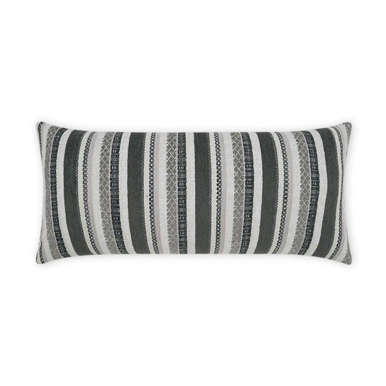 Outdoor Oriana Lumbar Pillow - Grey Outdoor Pillows LOOMLAN By D.V. Kap