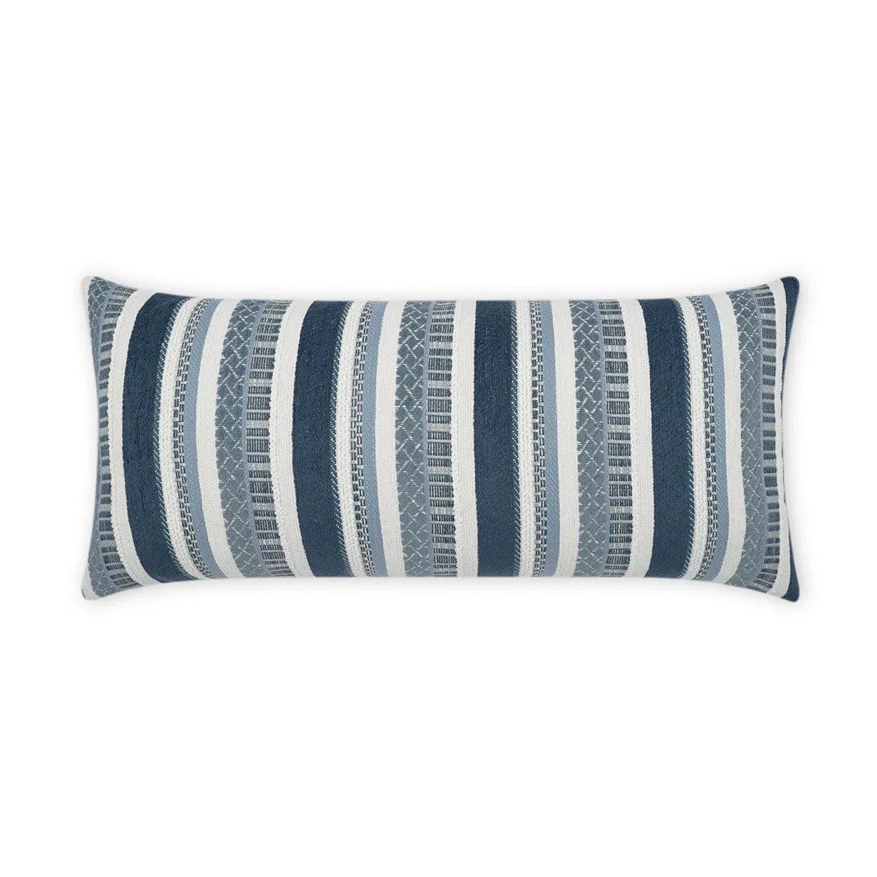 Outdoor Oriana Lumbar Pillow - Indigo Outdoor Pillows LOOMLAN By D.V. Kap