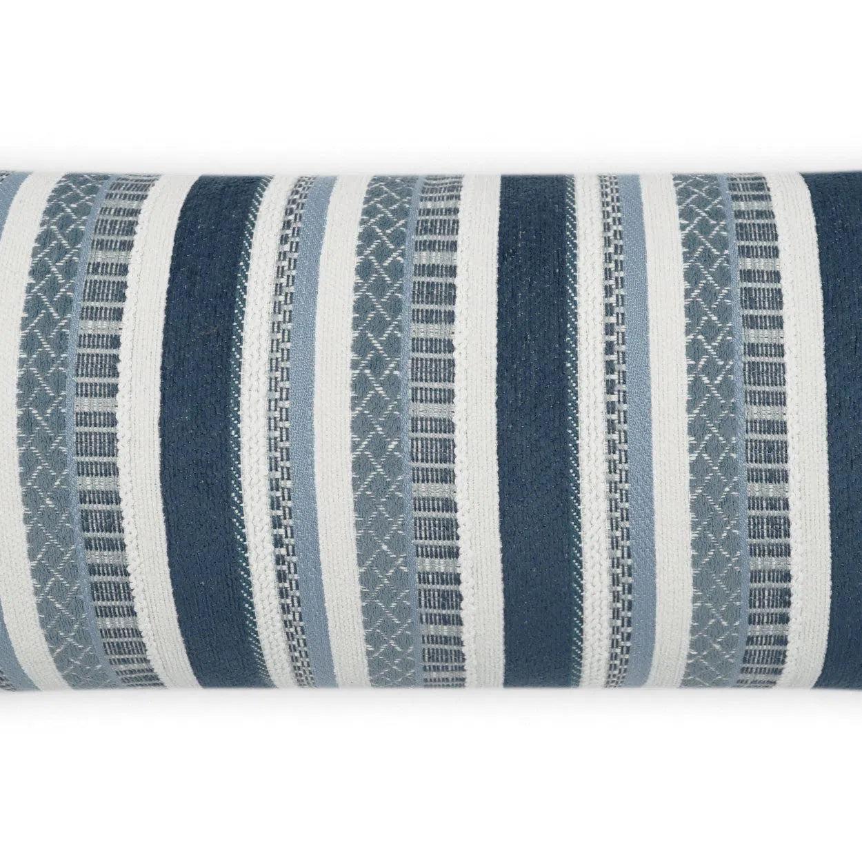 Outdoor Oriana Lumbar Pillow - Indigo Outdoor Pillows LOOMLAN By D.V. Kap