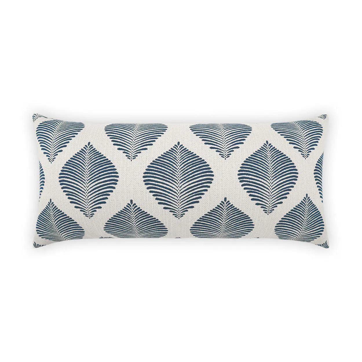 Outdoor Palmero Lumbar Pillow - Blue Outdoor Pillows LOOMLAN By D.V. Kap