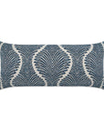 Outdoor Palmyra Lumbar Pillow - Navy Outdoor Pillows LOOMLAN By D.V. Kap