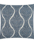 Outdoor Palmyra Pillow - Navy Outdoor Pillows LOOMLAN By D.V. Kap