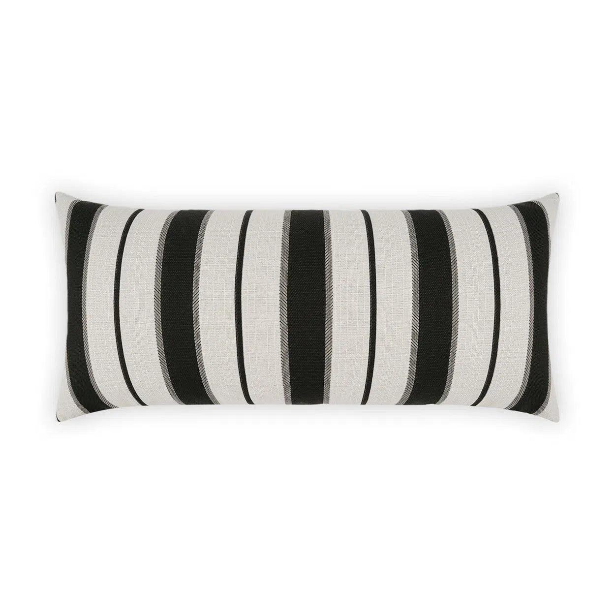 Outdoor Paruani Lumbar Pillow - Ebony Outdoor Pillows LOOMLAN By D.V. Kap