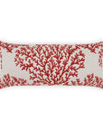 Outdoor Peggy Lumbar Pillow - Red Outdoor Pillows LOOMLAN By D.V. Kap