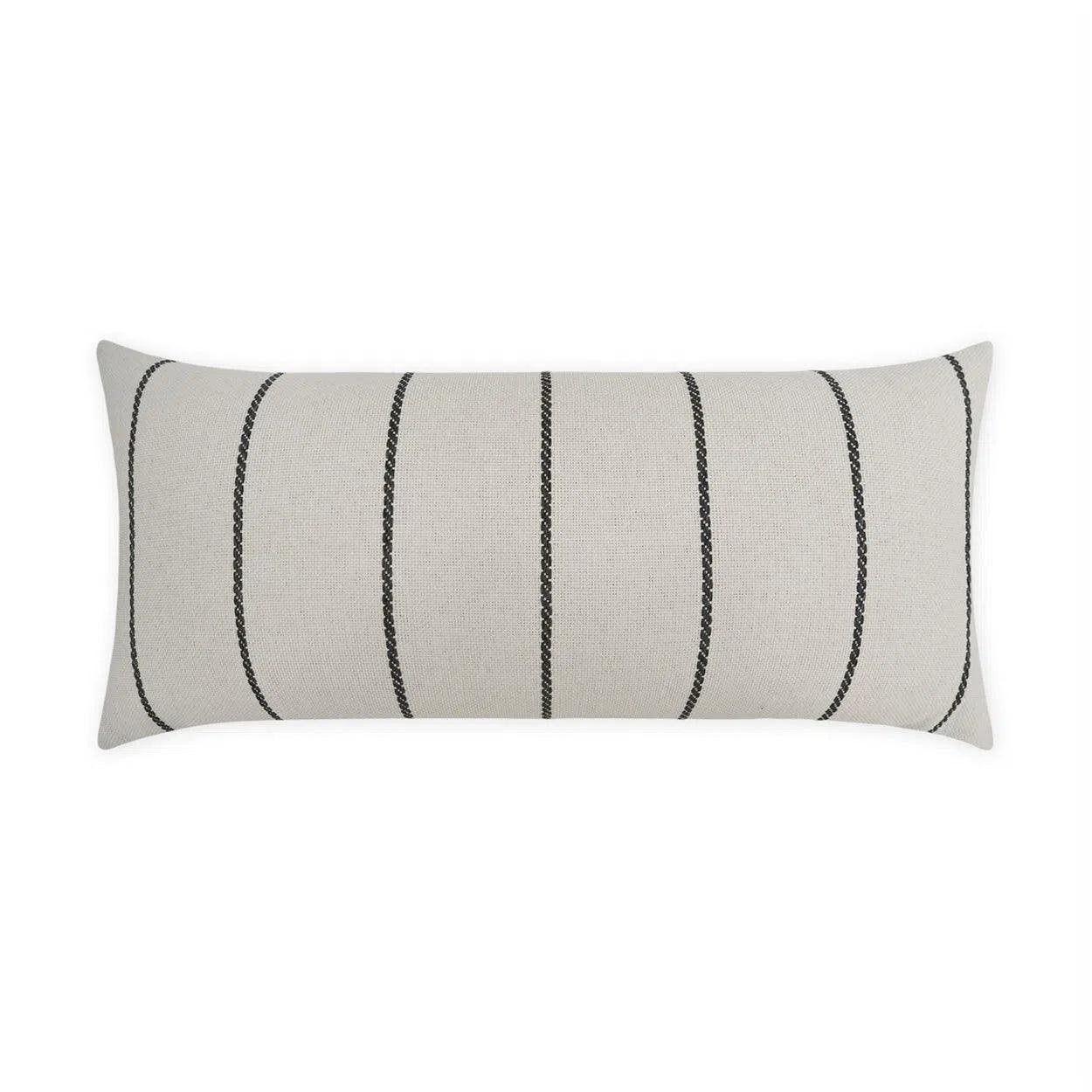 Outdoor Pencil Lumbar Pillow - Grey Outdoor Pillows LOOMLAN By D.V. Kap