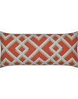 Outdoor Pergola Lumbar Pillow - Coral Outdoor Pillows LOOMLAN By D.V. Kap