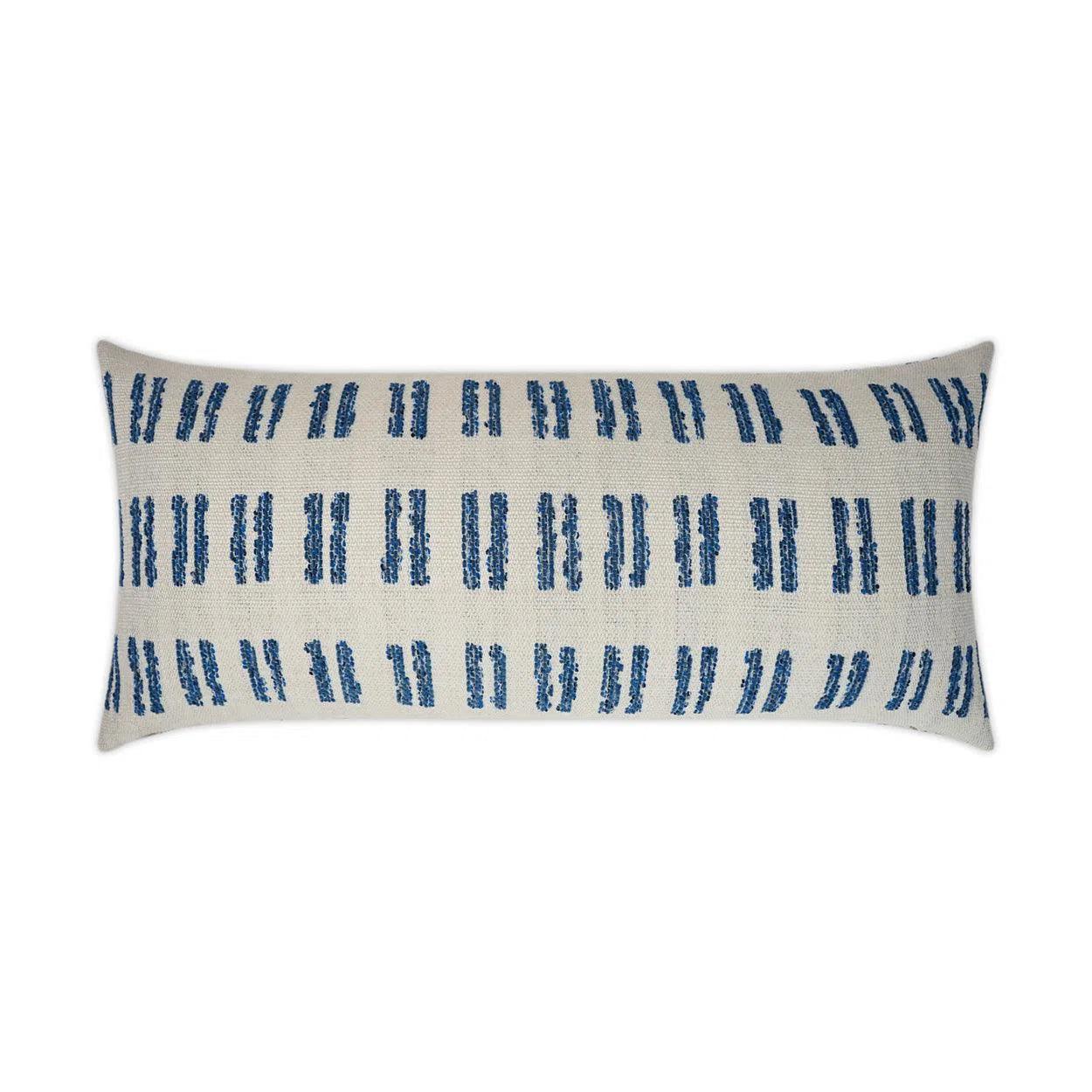 Outdoor Saybrook Lumbar Pillow - Blue Outdoor Pillows LOOMLAN By D.V. Kap