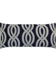 Outdoor Sea Shore Lumbar Pillow - Navy Outdoor Pillows LOOMLAN By D.V. Kap