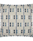 Outdoor Tassel Stripe Pillow - Blue Outdoor Pillows LOOMLAN By D.V. Kap