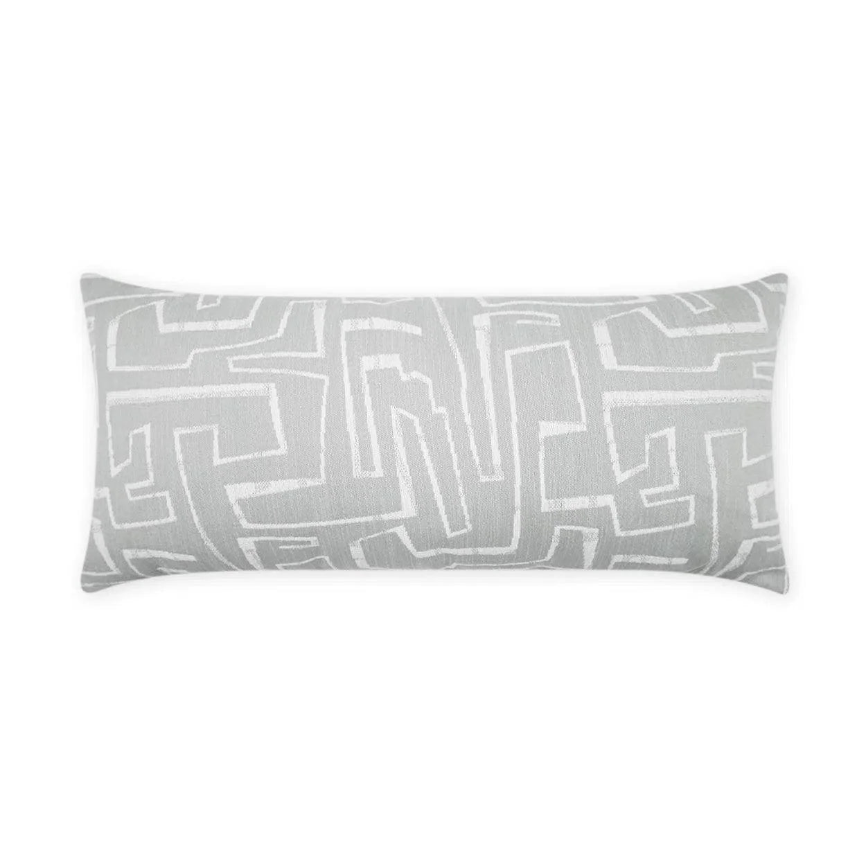 Outdoor Theon Lumbar Pillow - Grey Outdoor Pillows LOOMLAN By D.V. Kap