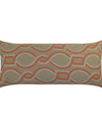 Outdoor Twist Lumbar Pillow - Orange Outdoor Pillows LOOMLAN By D.V. Kap