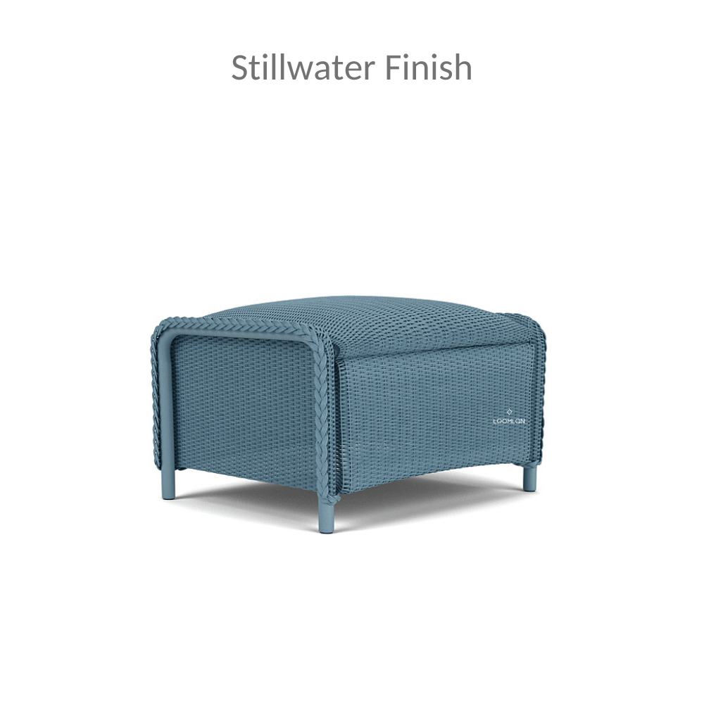 Lloyd Flanders Reflections Wicker Ottoman Padded Seat