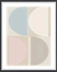 Split Circle V Artwork Framed Canvas With Floating Frame Artwork LOOMLAN By LOOMLAN