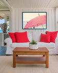 Summer Beach Umbrella Framed Canvas Wall Art For Living Room Artwork LOOMLAN By LOOMLAN