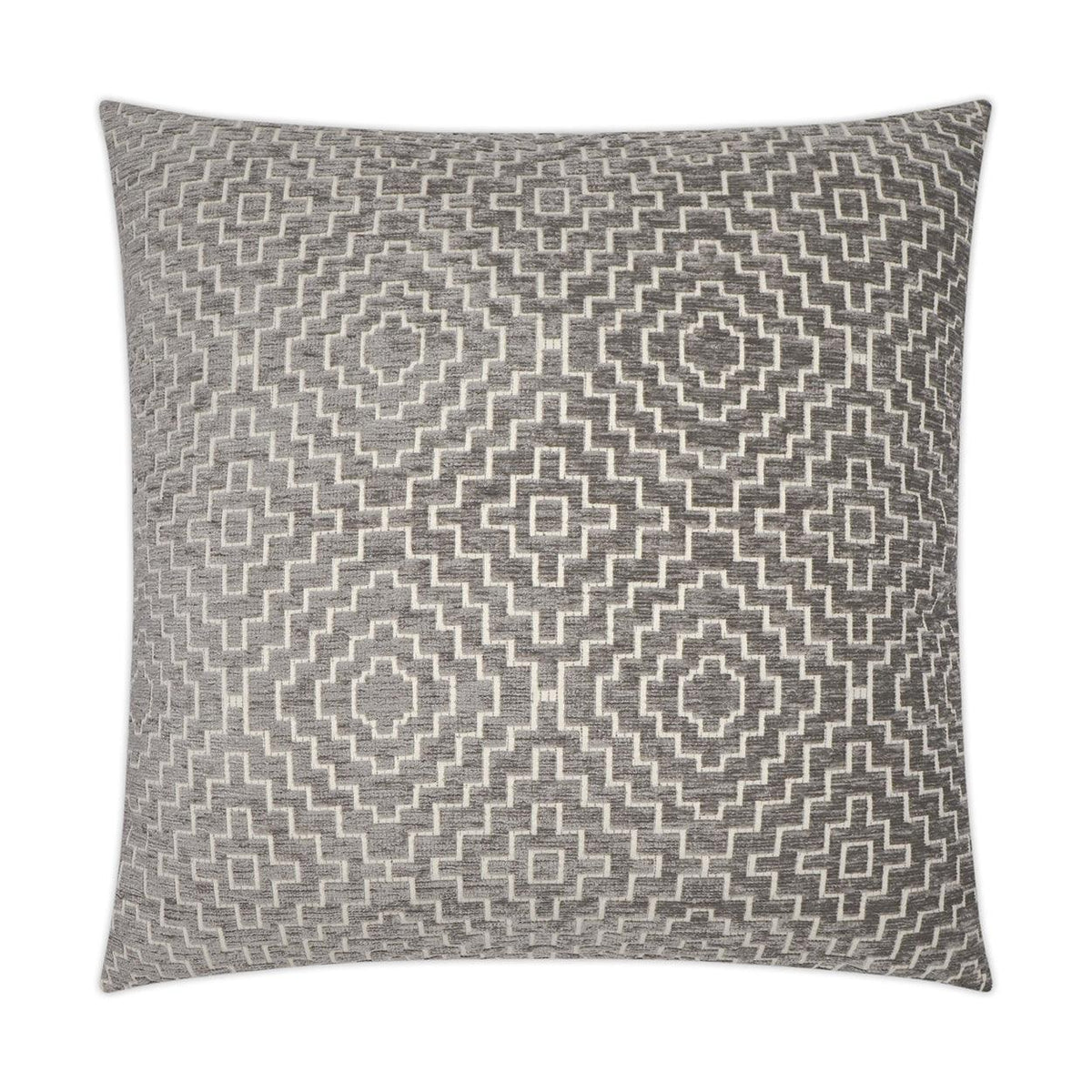 D.V. Kap Tile Mushroom Grey Large Throw Pillow With Insert