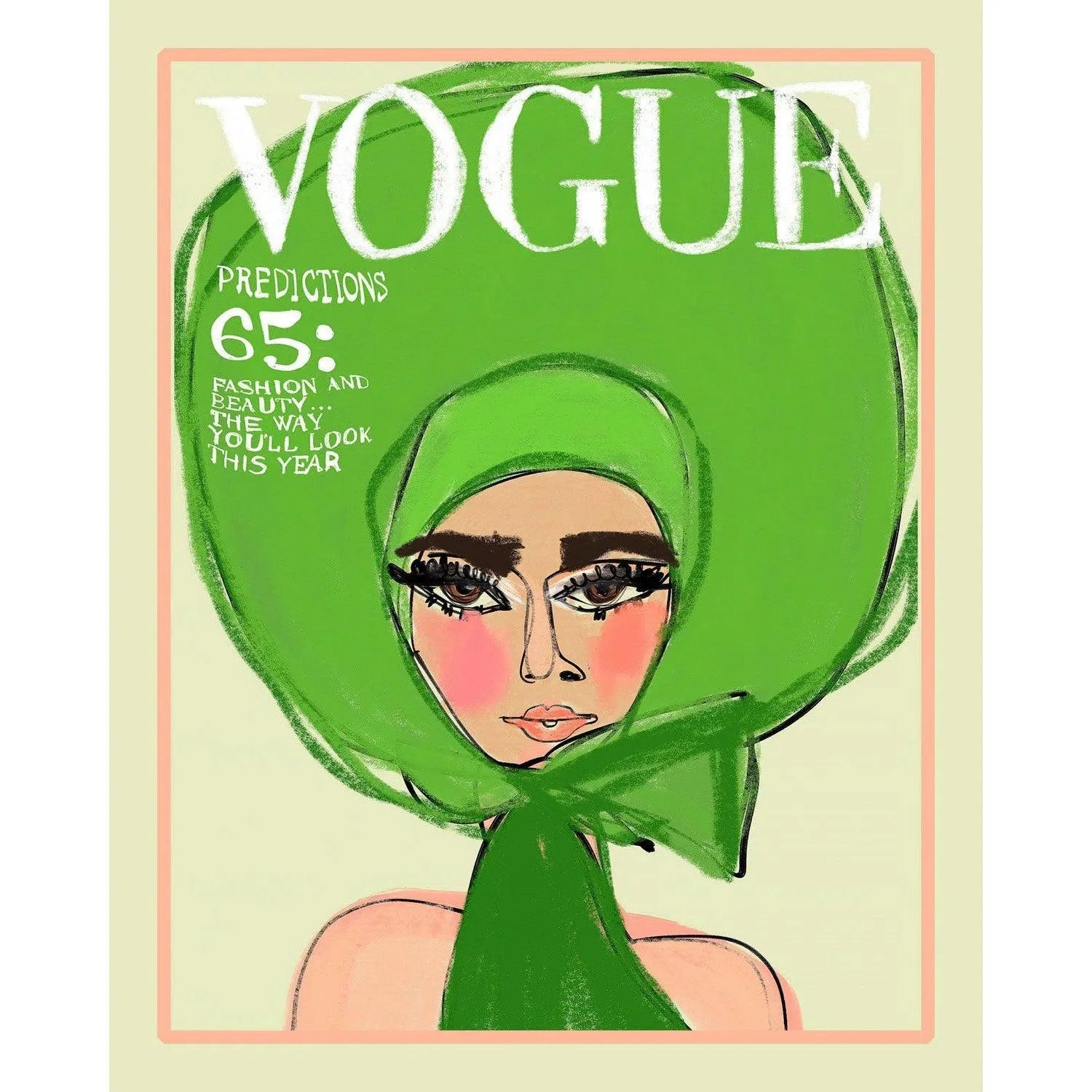 Vogue Green Artwork Framed Canvas With Floating Frame Artwork LOOMLAN By LOOMLAN