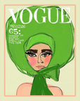 Vogue Green Artwork Framed Canvas With Floating Frame Artwork LOOMLAN By LOOMLAN