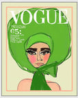 Vogue Green Artwork Framed Canvas With Floating Frame Artwork LOOMLAN By LOOMLAN