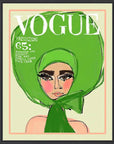 Vogue Green Artwork Framed Canvas With Floating Frame Artwork LOOMLAN By LOOMLAN