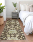 LOOMLAN Rugs Louis Brown Washable Indoor-Outdoor Rug
