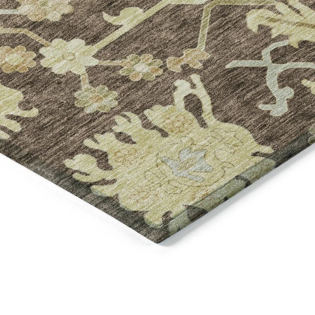 LOOMLAN Rugs Louis Brown Washable Indoor-Outdoor Rug