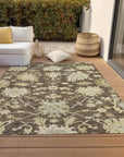 LOOMLAN Rugs Louis Brown Washable Indoor-Outdoor Rug