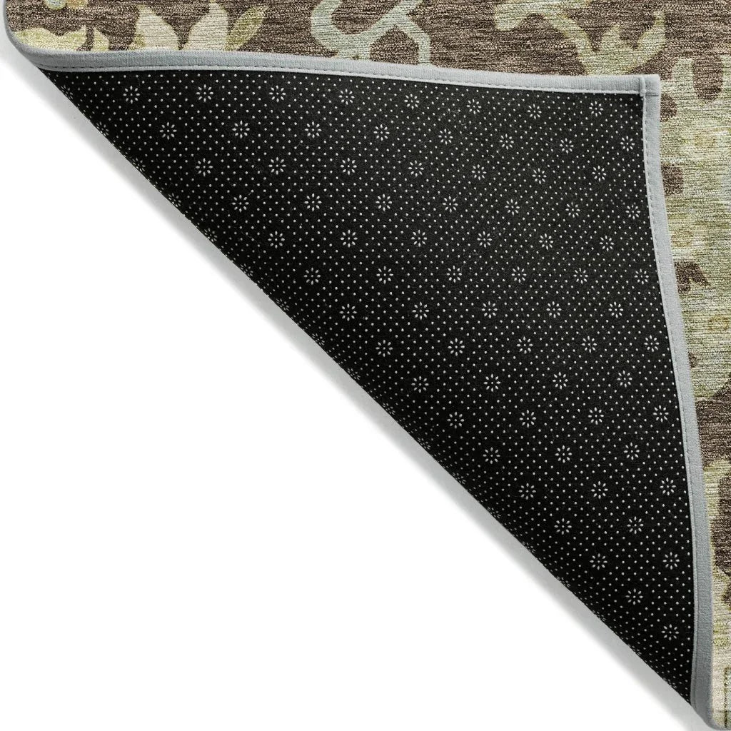 LOOMLAN Rugs Louis Brown Washable Indoor-Outdoor Rug