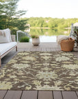 LOOMLAN Rugs Louis Brown Washable Indoor-Outdoor Rug