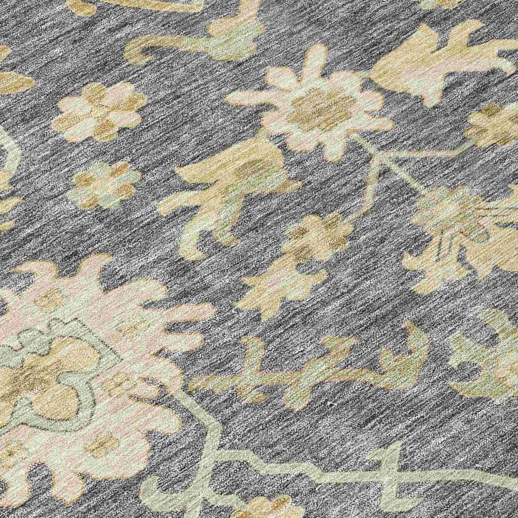 LOOMLAN Rugs Louis Gray Washable Indoor-Outdoor Rug