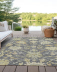 LOOMLAN Rugs Louis Gray Washable Indoor-Outdoor Rug