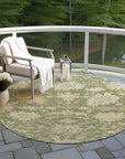 LOOMLAN Rugs Louis Green Washable Indoor-Outdoor Rug