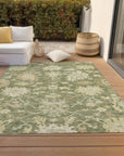 LOOMLAN Rugs Louis Green Washable Indoor-Outdoor Rug