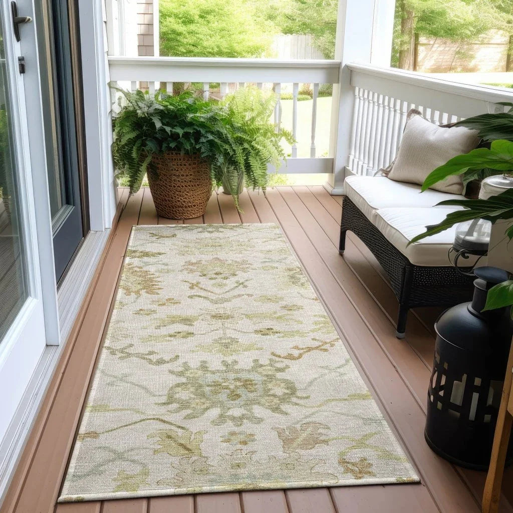 LOOMLAN Rugs Louis Ivory Washable Indoor-Outdoor Rug