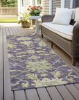 LOOMLAN Rugs Louis Purple Washable Indoor-Outdoor Rug