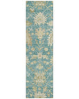 LOOMLAN Rugs Louis Teal Washable Indoor-Outdoor Rug