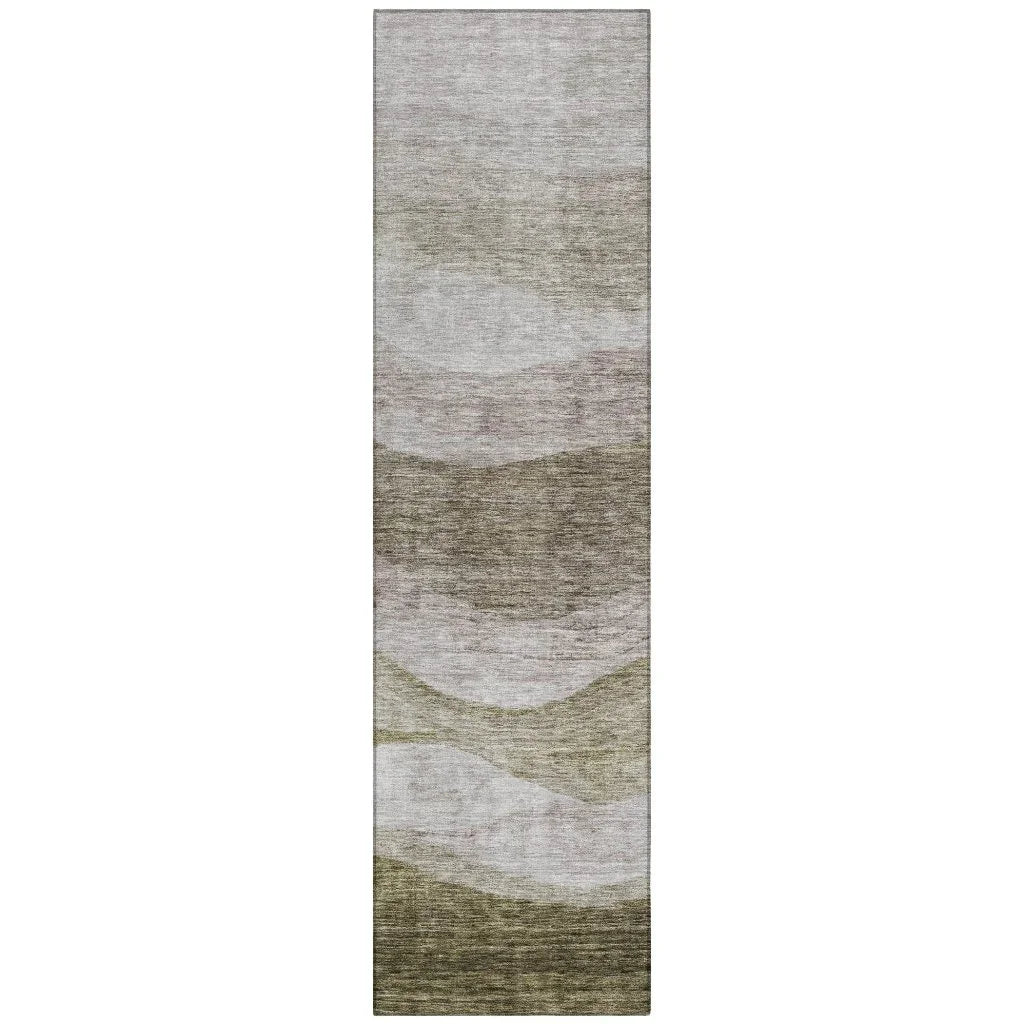 LOOMLAN Rugs Louisa Brown Washable Indoor-Outdoor Rug