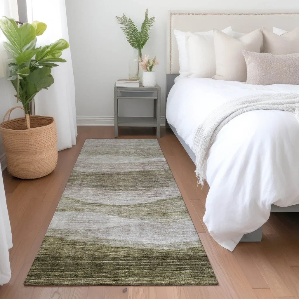 LOOMLAN Rugs Louisa Brown Washable Indoor-Outdoor Rug