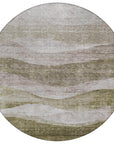LOOMLAN Rugs Louisa Brown Washable Indoor-Outdoor Rug