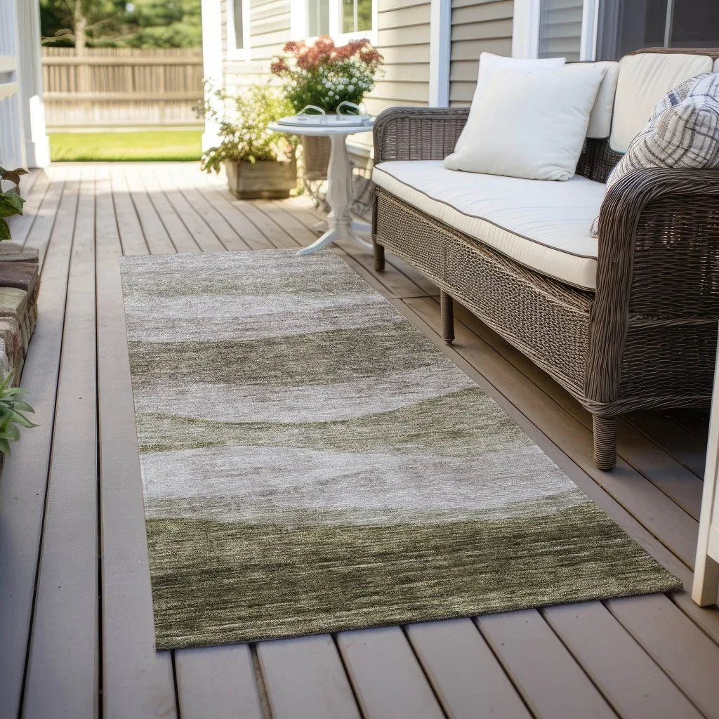LOOMLAN Rugs Louisa Brown Washable Indoor-Outdoor Rug