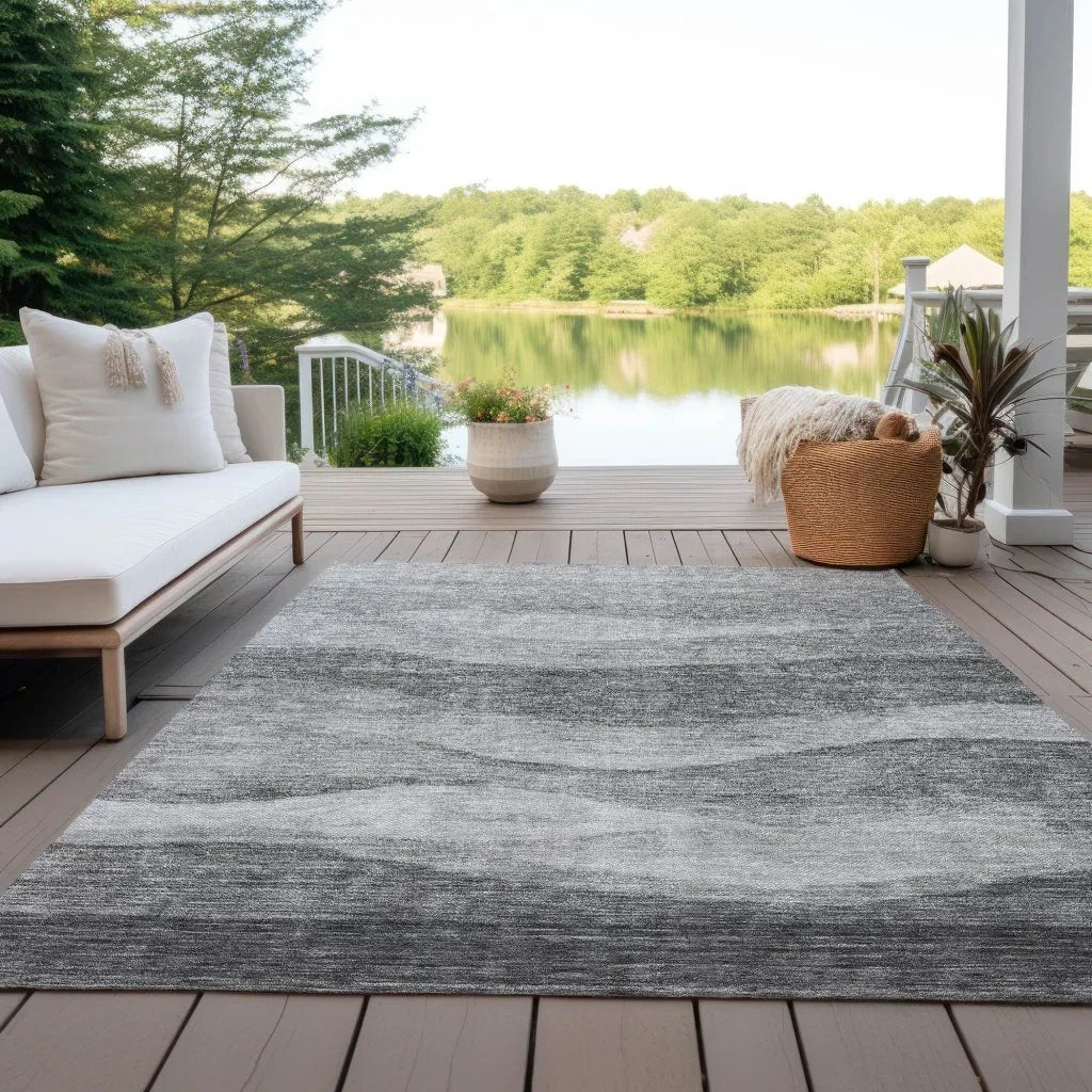 LOOMLAN Rugs Louisa Gray Washable Indoor-Outdoor Rug