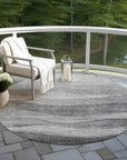 LOOMLAN Rugs Louisa Gray Washable Indoor-Outdoor Rug