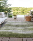 LOOMLAN Rugs Louisa Green Washable Indoor-Outdoor Rug