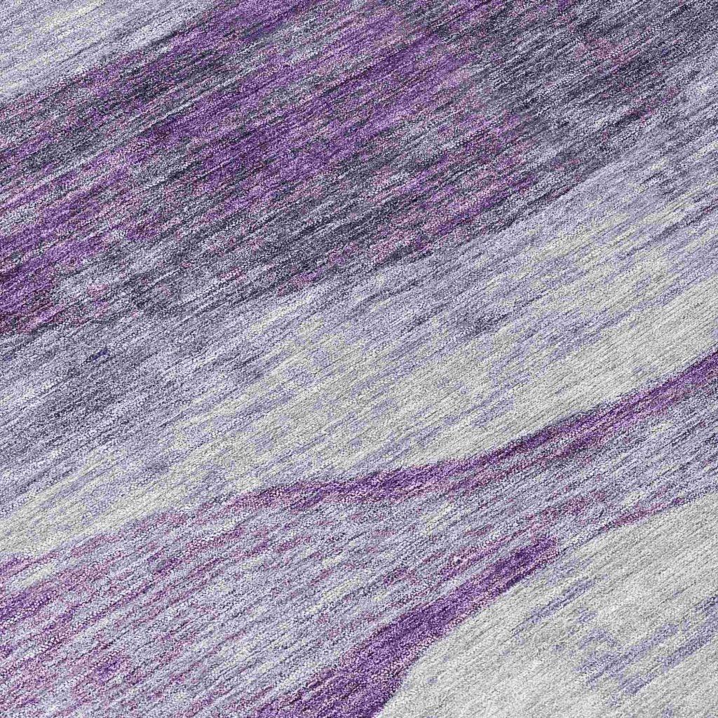 LOOMLAN Rugs Louisa Purple Washable Indoor-Outdoor Rug