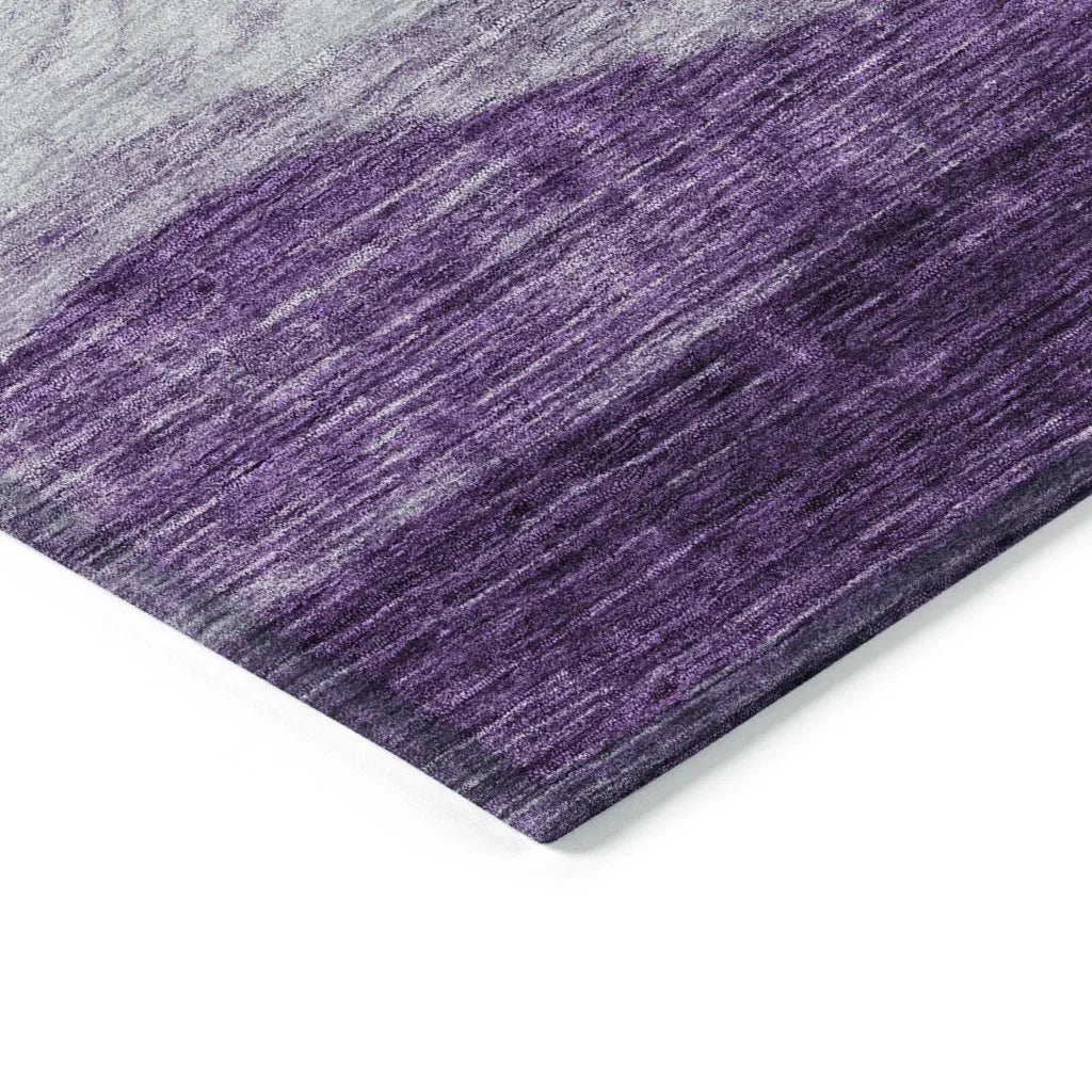 LOOMLAN Rugs Louisa Purple Washable Indoor-Outdoor Rug