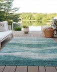 LOOMLAN Rugs Louisa Seafoam Washable Indoor-Outdoor Rug