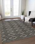 LOOMLAN Rugs Lume Black Washable Indoor-Outdoor Rug