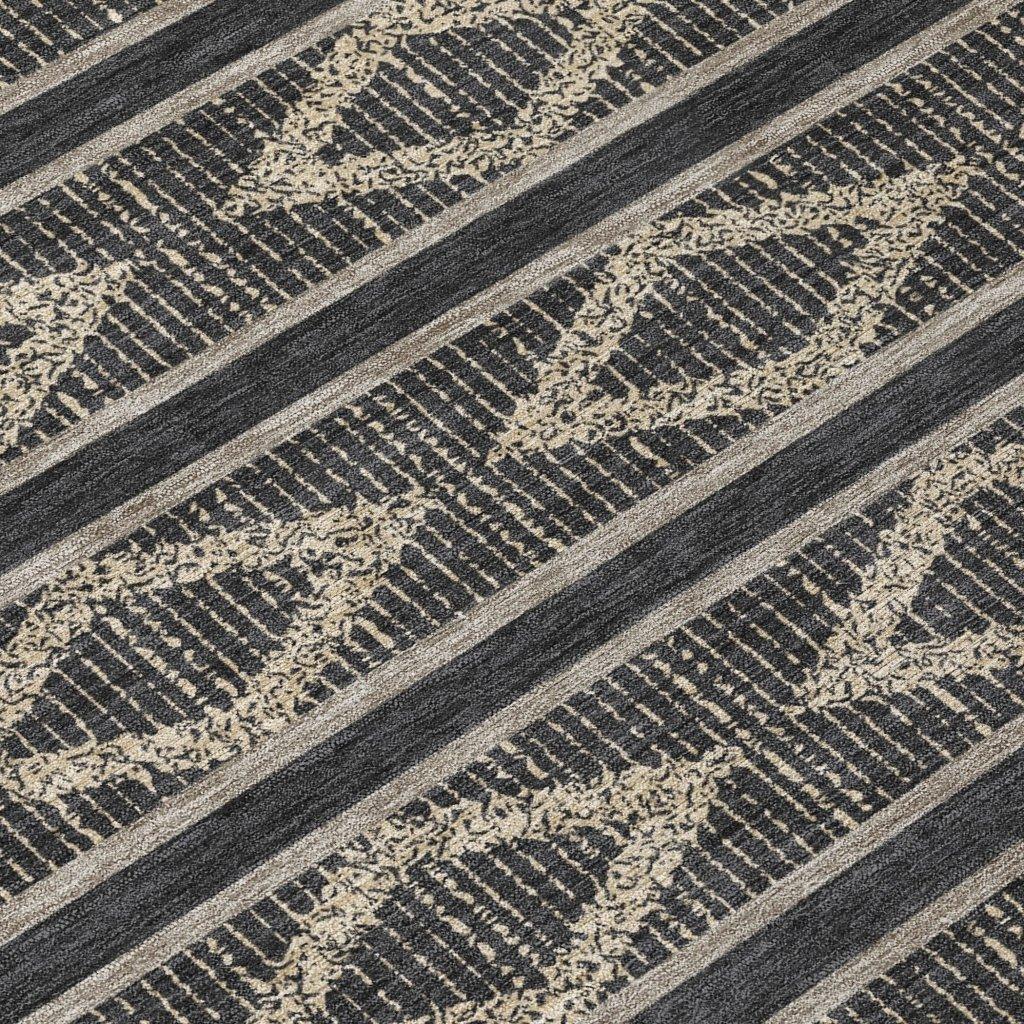 LOOMLAN Rugs Lume Black Washable Indoor-Outdoor Rug