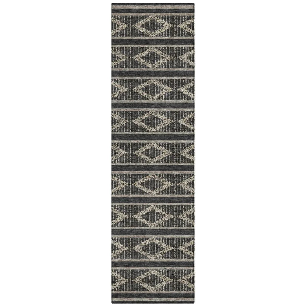LOOMLAN Rugs Lume Black Washable Indoor-Outdoor Rug