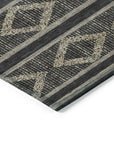 LOOMLAN Rugs Lume Black Washable Indoor-Outdoor Rug